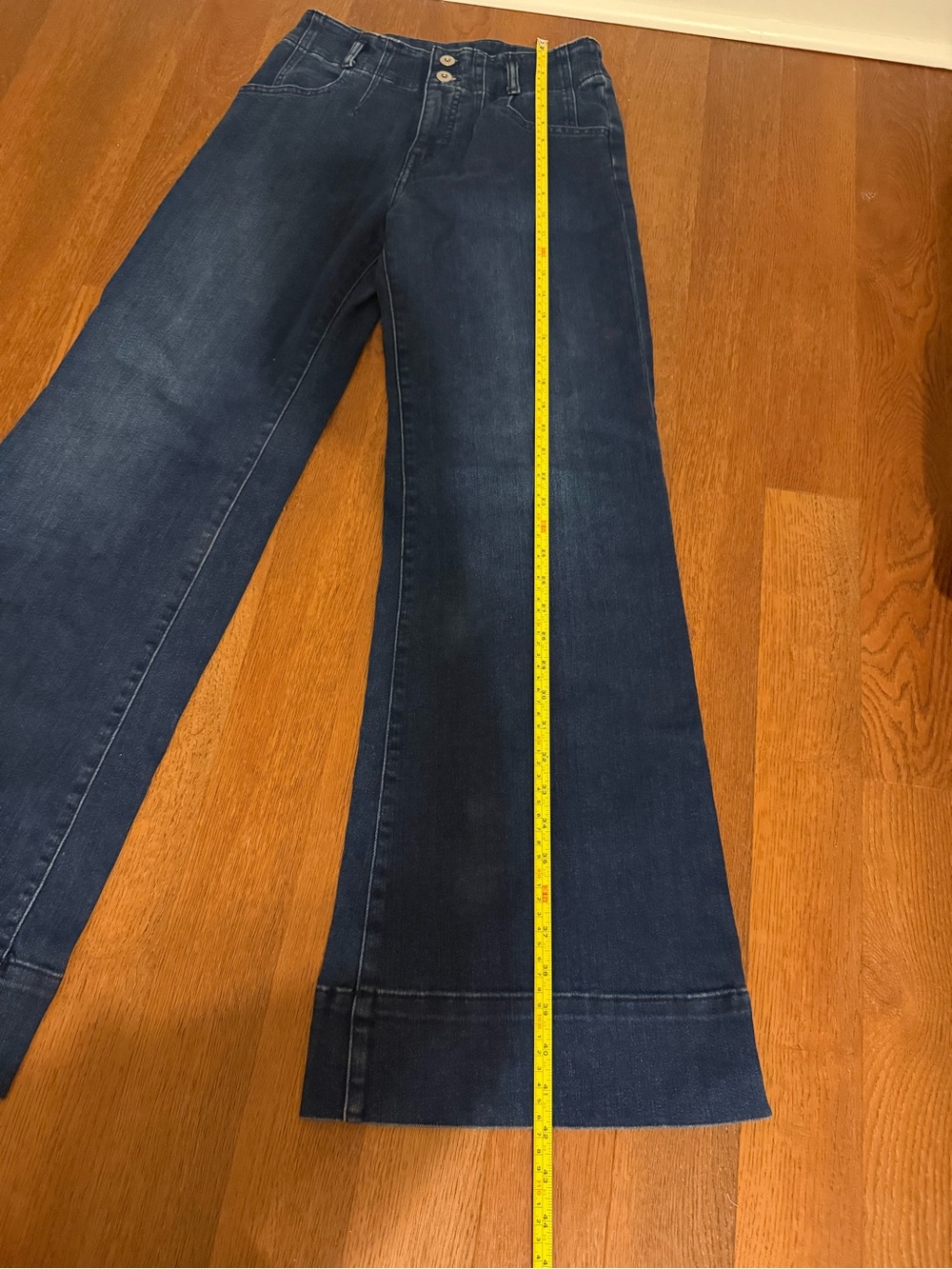 Anthropologie Maeve Corseted High Rise Wide Leg Trouser Jeans Size 28 31" Inseam - Picture 8 of 9